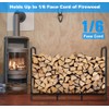 Tikimilor 4ft Firewood Rack Holder, Adjustable Heavy Duty Fire Log