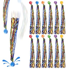 TOYANDONA 40pcs Bouncy Balls for Kids, Rubber Bouncy Balls with Streamers 23mm