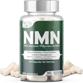 NMN Supplement Canada 500mg – NAD+ Precursor for Cellular Energy & Healthy Aging, >99.9% Pure Nicotinamide Mononucleotide – 90 NAD+ Booster Capsules (3 Months Supply)