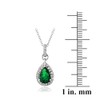 Collar de plata de ley con piedras preciosas sintéticas y
