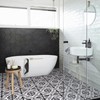 Alow Peel and Stick Floor Tile 20PCS, Black and White