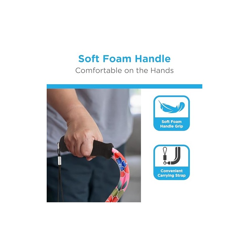 NOVA Shoe Horn Offset Cane – 2-in-1 Walking Cane &