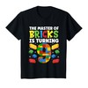 Kids Kids Master Builder 9th Block Building Birthday T-Shirt
