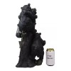 Climbing Black Bear Cubs Garden Light Welcome Statue Figurine Solar