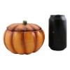 Ebros Home And Kitchen Orange Ceramic Pumpkin Soup Or Dessert