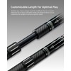 KONLLEN Threaded Carbon Fiber Pool Cue Extension with 3 Bumpers