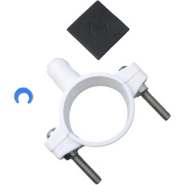 OZXNO 2pcs Drain Saddle Valve Plastic Sewer Pipe Fixing Bracket Under Sink Pipe Clamp with 1/4" Quick Connect Accessories for RO Ystems Water Filters
