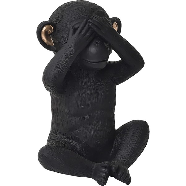 EVIDECO French Home Goods Wise Monkey See No Evil Statuette