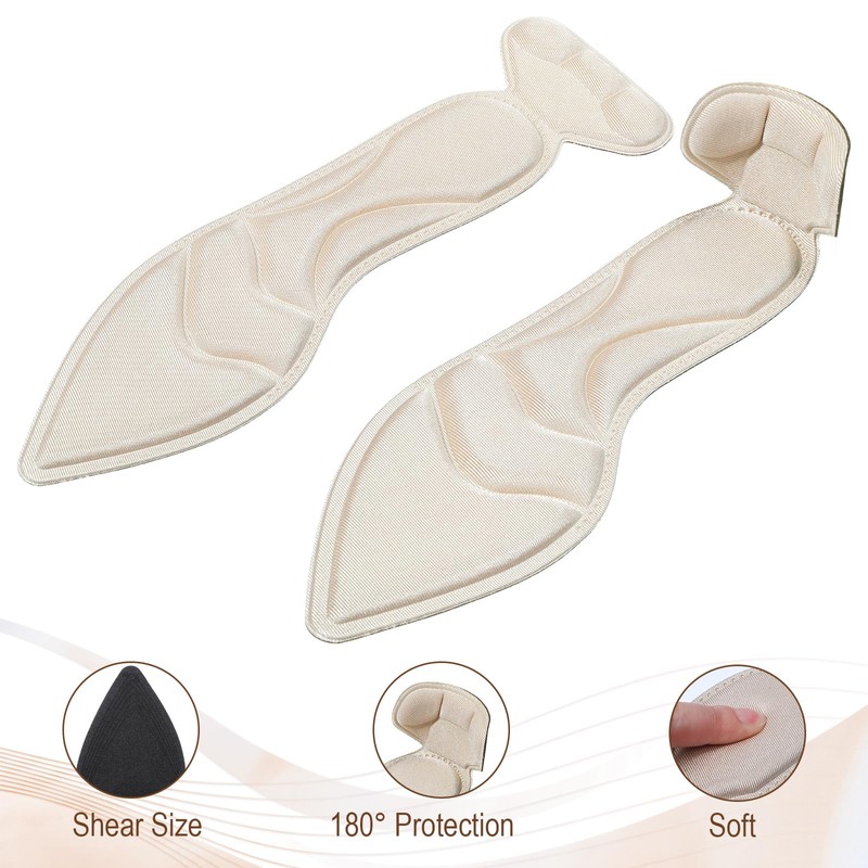 Sibba 4 Pairs Women Cropable High Heel Insoles Anti-Slip Cushion