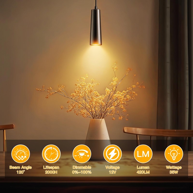 TaFiCo MR16 Halogen Bulbs, Dimmable Halogen Bulbs 12 V 35