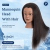 Mannequin Head 16”100% Real Hair Cosmetology Mannequin Manikin Training Head