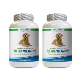 Dog Immune Defense Supplement - Ultra Vitamins and Minerals for Dogs - Best Health for Dogs - Natural Treats - Essential NUTRIENTS - Dog Vitamin Natural - 2 Bottles (240 Treats)
