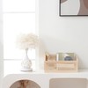 Longero Natural Pine Storage Basket with Bamboo Grid - Decorative