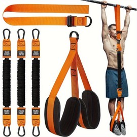 Hot 5-Piece Heavy Duty Pull-Up Assistance Bands Set With Adjustable Resistance & Comfort Knee/Feet Pads For Strength Training