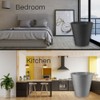 MAKREL 6 Litre Round Plastic Rubbish Bin for Bedrooms, Bathrooms,