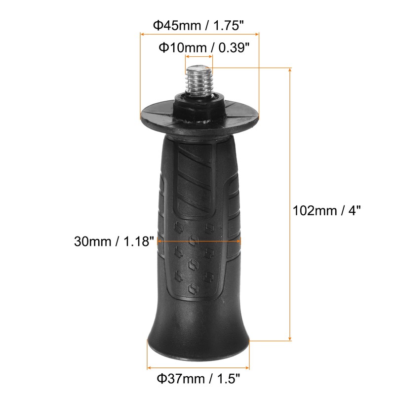 sourcing map 2 Pcs Angle Grinder Side Handle 10mm Thread