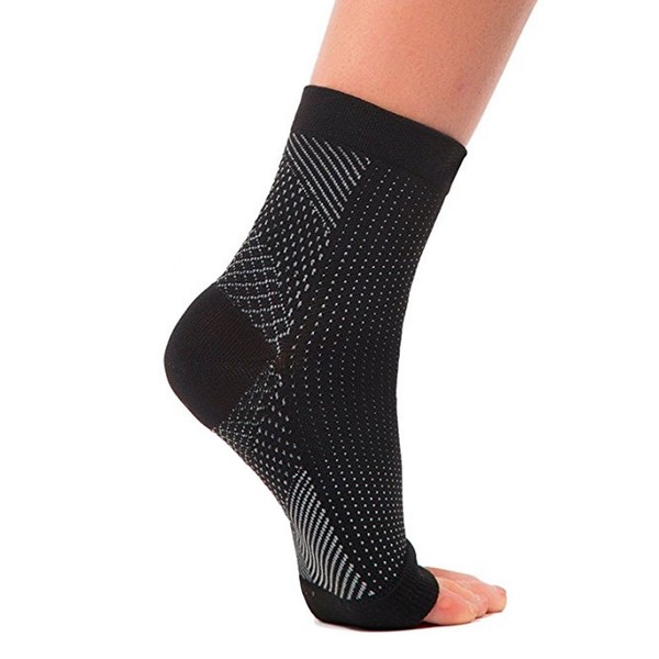 Runee Plantar Fasciitis Compression Foot Sleeve - Best Foot Care, Arch Support, Ankle Support To Relief Heel Pain, Swelling and Fatigue (L/XL)