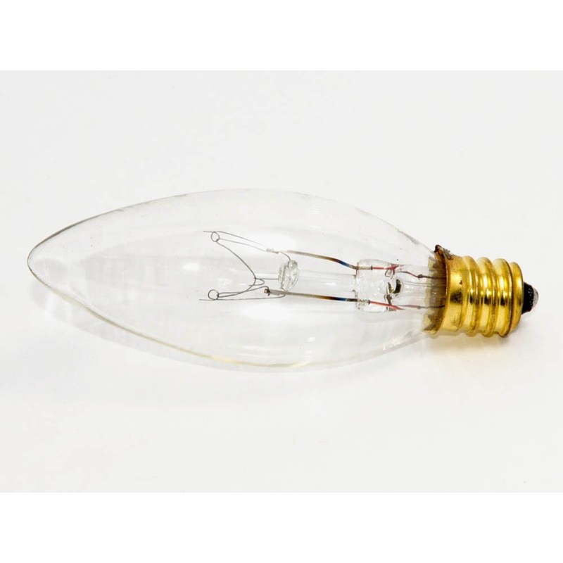 Bulbrite Incandescent B8 Candelabra Screw Base (E12) Light Bulb, 15