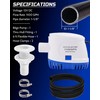 12V Automatic Boat Bilge Pump Kit, 1100GPH DC Marine Pump