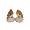 London Ornaments Set of 2 Robins on Stones