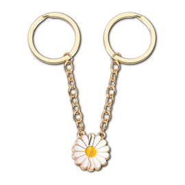 Matching Daisy Keychain for Best Friends Sisters Sunflower Daisy Lovers Gifts for Christmas Birthday Gifts for Friends Big Sister Little Sister Friendship Puzzle Flower Keychain Set of 2