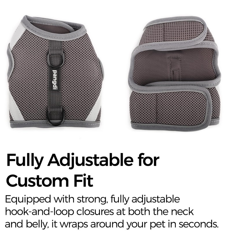 pangdi Cat Harness and Leash Set, No Over-the-Head Cat Vest,