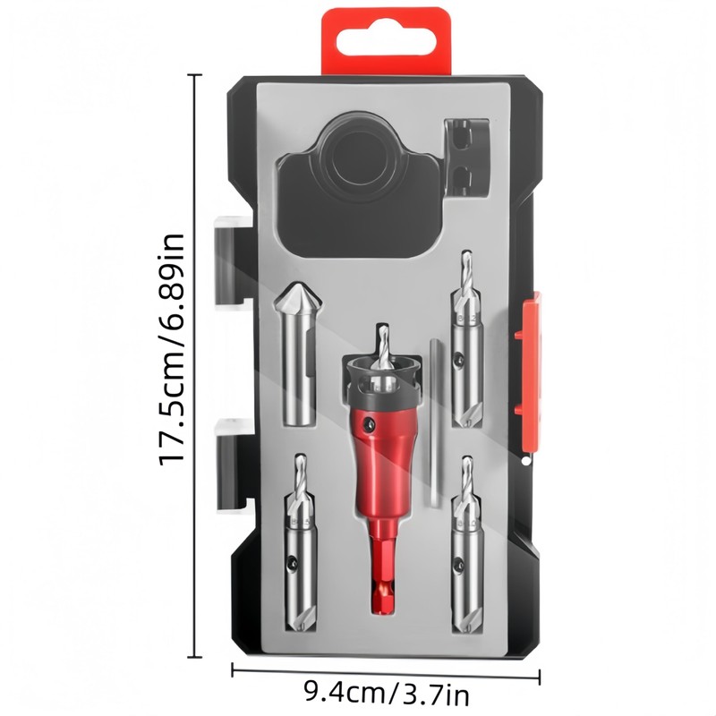 Countersink Drill Bit Set with Low Friction Depth Stop