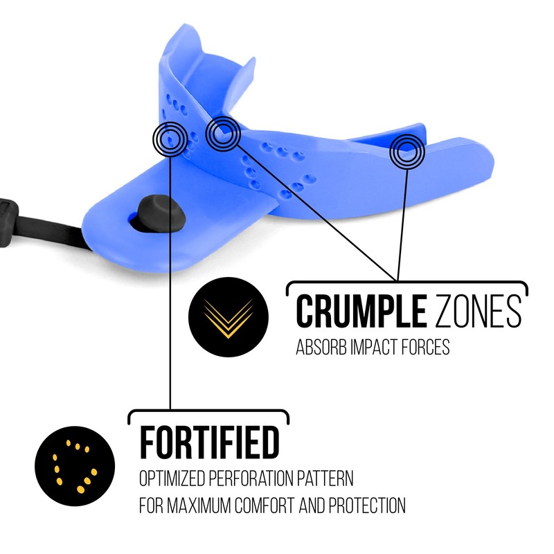 Royal Blue SISU 3D Junior Tether Mouth Guard