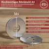 PD Large Washers M4 Stainless Steel Body Washers Pack of