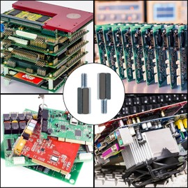 Kado Wall Mount Spacer Adapter Set for Desktop/Portable Monitor, 16pcs M4x10mm Hex Stainless Steel Standoff Spacer Screw Nut Bolt Motherboard Prototyping Accessories for PCB, Computer & Circuit Board