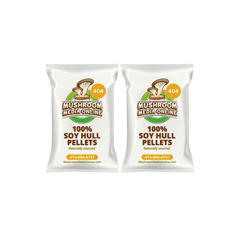 MushroomMediaOnline - 100% Soy Hull Mushroom Pellets - Ideal and