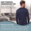 Men's Thermal Top Lightweight Ultra Soft Fleece,Base Layer, Large-Blue