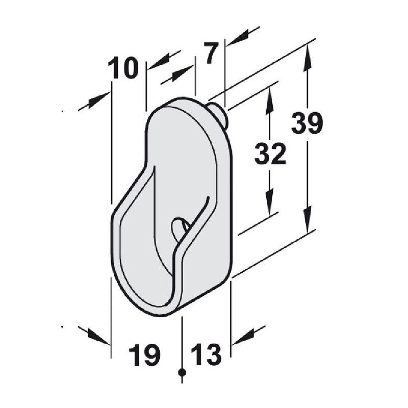 Free P&P – Pack of 2 Hafele Wardrobe Rail End