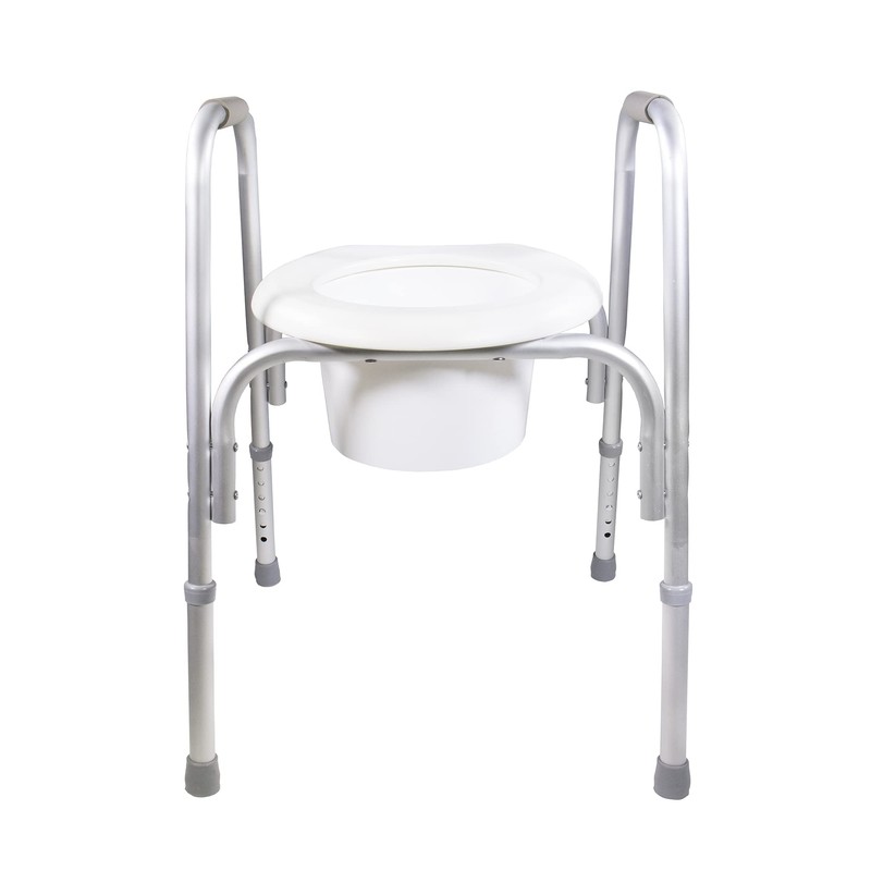 PCP Raised Toilet Seat and Safety Frame, Pre-Assembled Tool Free,
