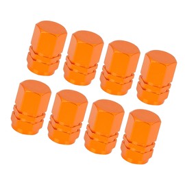Hihaha Tire Stem Valve Caps/Outer for Car Motorcycle/Durable 8pcs Orange Tire Stem Valve Caps/Orange 8 Pcs