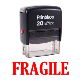 Printtoo Office Stationary Custom Stamp Fragile Self Inking Rubber Stamp-Red