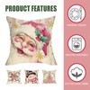 Fahrendom Merry Christmas Tree Pink Decorative Throw Pillow Covers 18