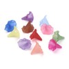 Pandahall 10pcs Large Transparent Frosted Calla Lily Acrylic Beads Loose