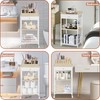 NauwaBarn Makeup Organizer Cart with Removable Cosmetic Display Case, Large