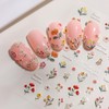 FSpronail Flower Nail Stickers for Nail Art, 5D Embossed Nail