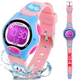 Ayybboo Kids Digital Watch for Girls and Boys, 30ATM Waterproof Watch. with Alarm Clock.