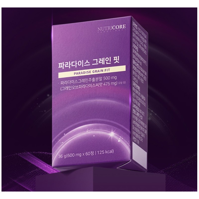 뉴트리코어 파라다이스 그레인 핏 36g, 60정, 1개 Nutricore Paradise Grain