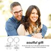 LEEQBCR 2 Unisex Couples Keyring Stainless Steel Pendant Puzzle Silver