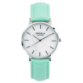 Orphelia Fashion Women's Analogue Quartz Watch Perla with Leather Strap, Green, Ribbon