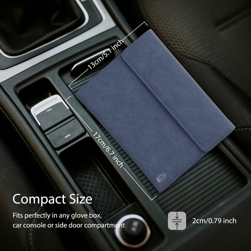 WALNEW Passport Holder for Travel, RFID Blocking Passport Book Wallet