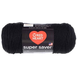 Craft County Size 4 (Medium) 100% Acrylic Fiber Yarn – Variety of Color and Pattern Options – for Crochet, Knitting, and Weaving (Black)