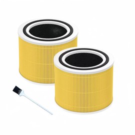 Core 300-RF-PA Air Purifier Filter Replacement 3-in-1 HEPA Filter for LEVOIT Core 300-P/300S, H13 True HEPA + Activated Carbon, 99.97% Dust Pollen Pet Dander Smoke Odor Eliminator, 2 Pack