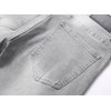 TMMMT Men's Patch Ripped Stretch Regular Fit Grey Jeans (32,