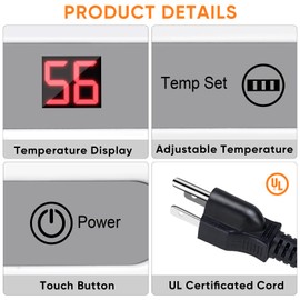 ROMECH 23L Hot Towel Warmer Cabinet, Professional Towel Heater with LED Temperature Display Setting, Extra Large Capacity Towel Warmers for Spa Massage Salon Home (White)