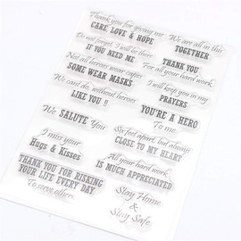 KSCRAFT Caring Sentiments Transparent Clear Silicone Stamp/Seal for DIY Scrapbooking/Photo Album Decorative Clear Stamp Sheets